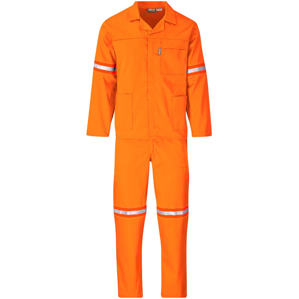 Trade Polycotton Conti - Suit Reflective Arms, Legs & Back - Orange Tape - Orange