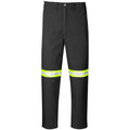 Trade Polycotton Pants - Reflective Legs - Yellow Tape - Black