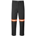 Trade Polycotton Pants - Reflective Legs - Orange Tape - Black