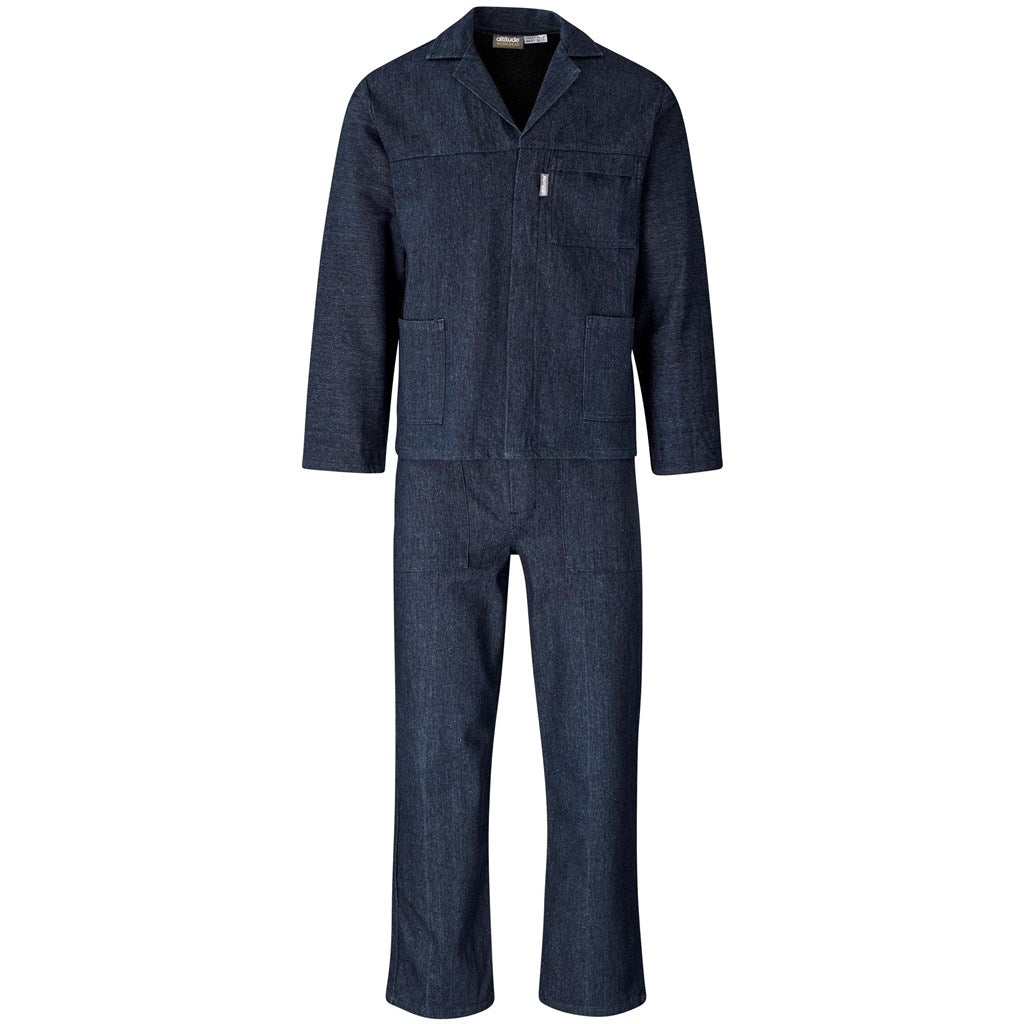 Vintage 100% Cotton Denim Conti Suit - Dark Blue