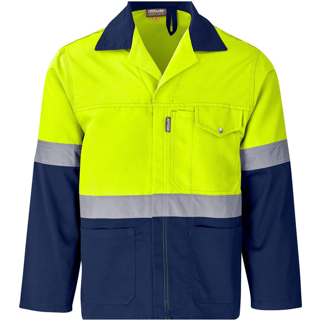 Traffic Premium Two-Tone Hi-Viz Reflective Jacket - Yellow