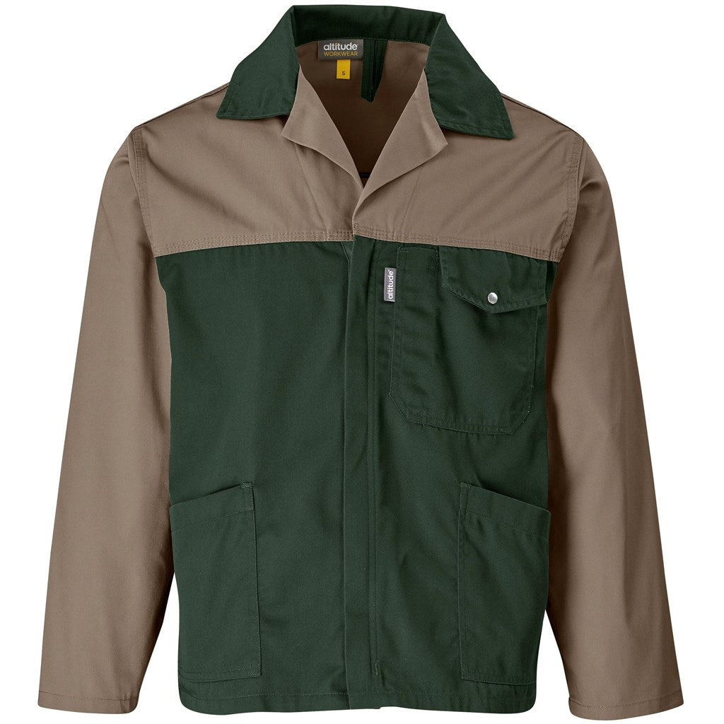 Site Premium Two-Tone Polycotton Jacket - Khaki