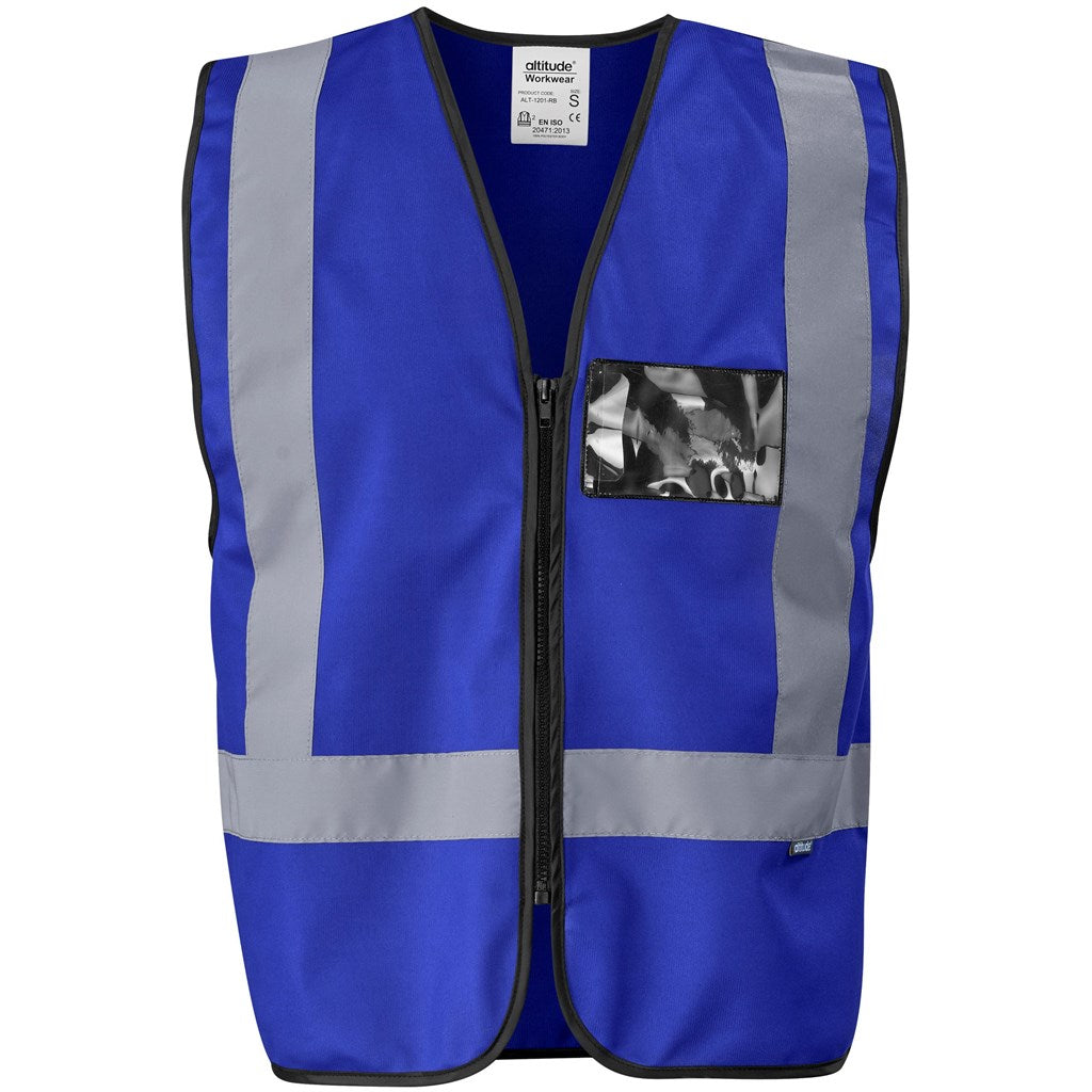 Direction En4 Hi-Viz Reflective Full Zip Vest - Royal Blue