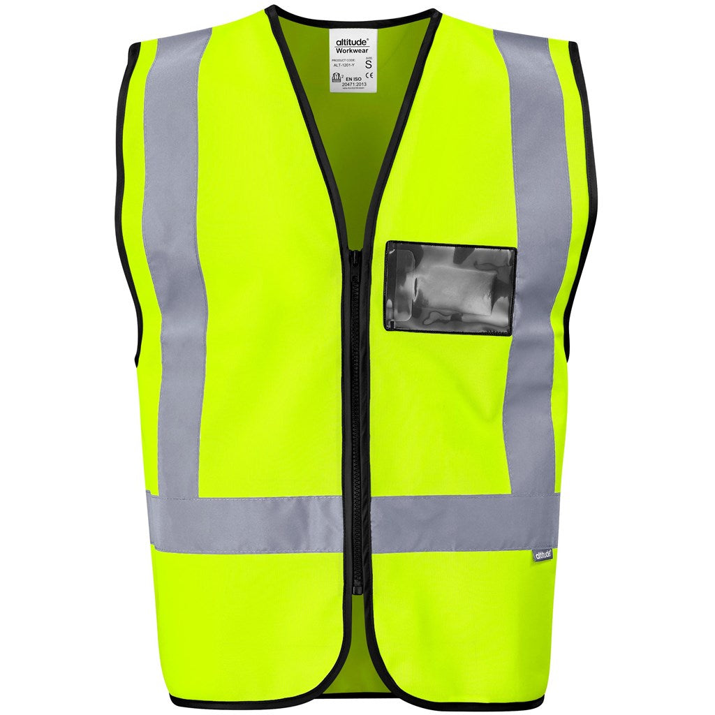 Direction En4 Hi-Viz Reflective Full Zip Vest - Yellow