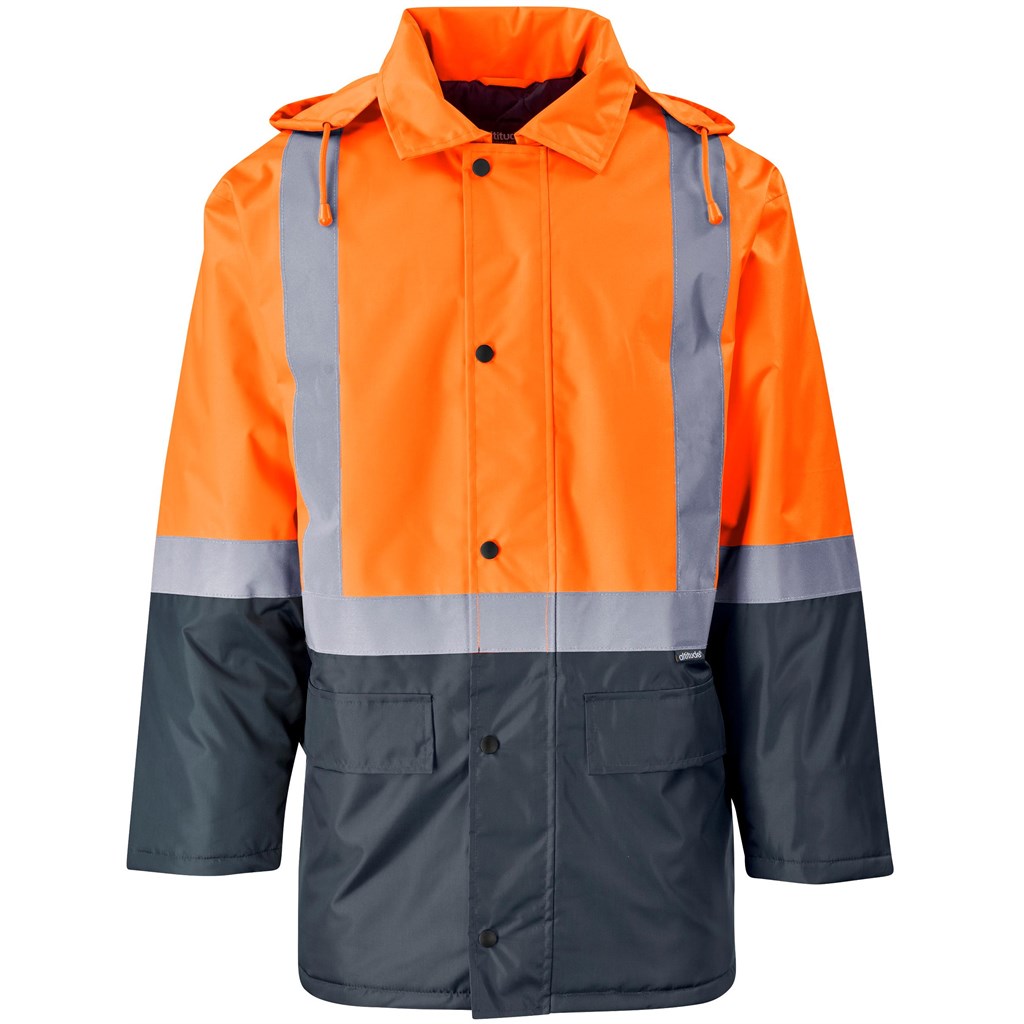 Hazard Padded Two-Tone Hi-Viz Reflective Jacket - Orange