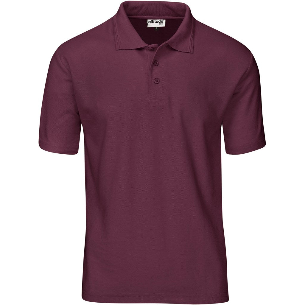 Kids Basic Pique Golf Shirt - Dark Red