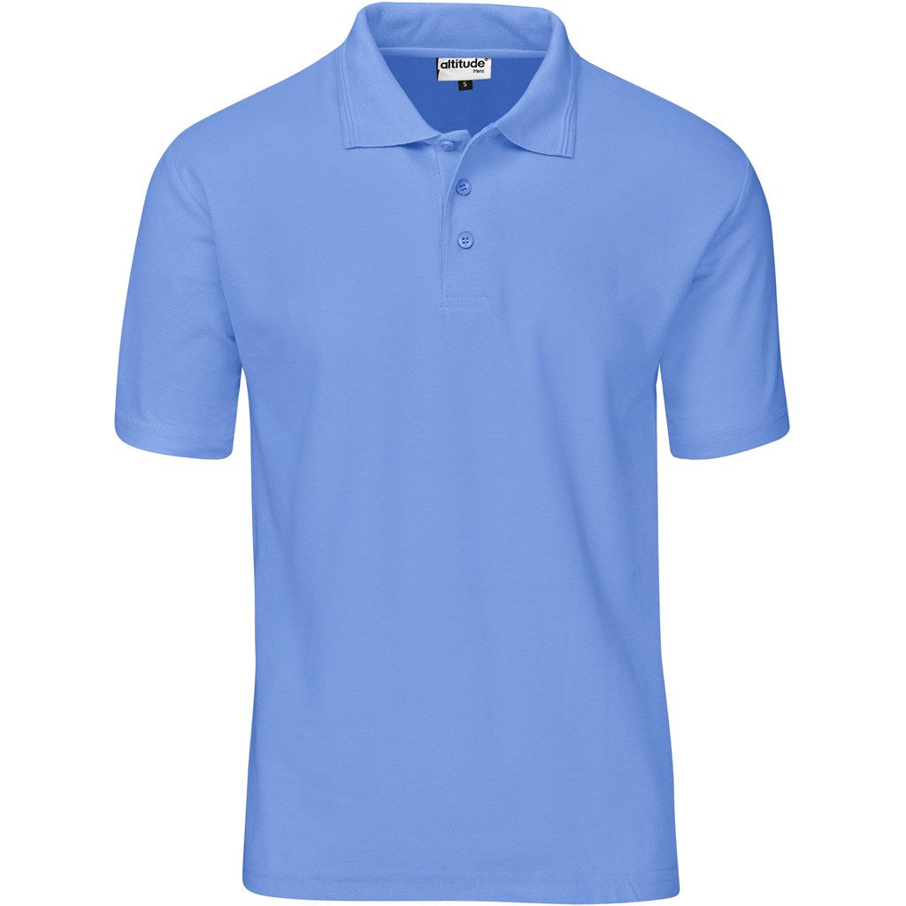 Kids Basic Pique Golf Shirt - Light Blue