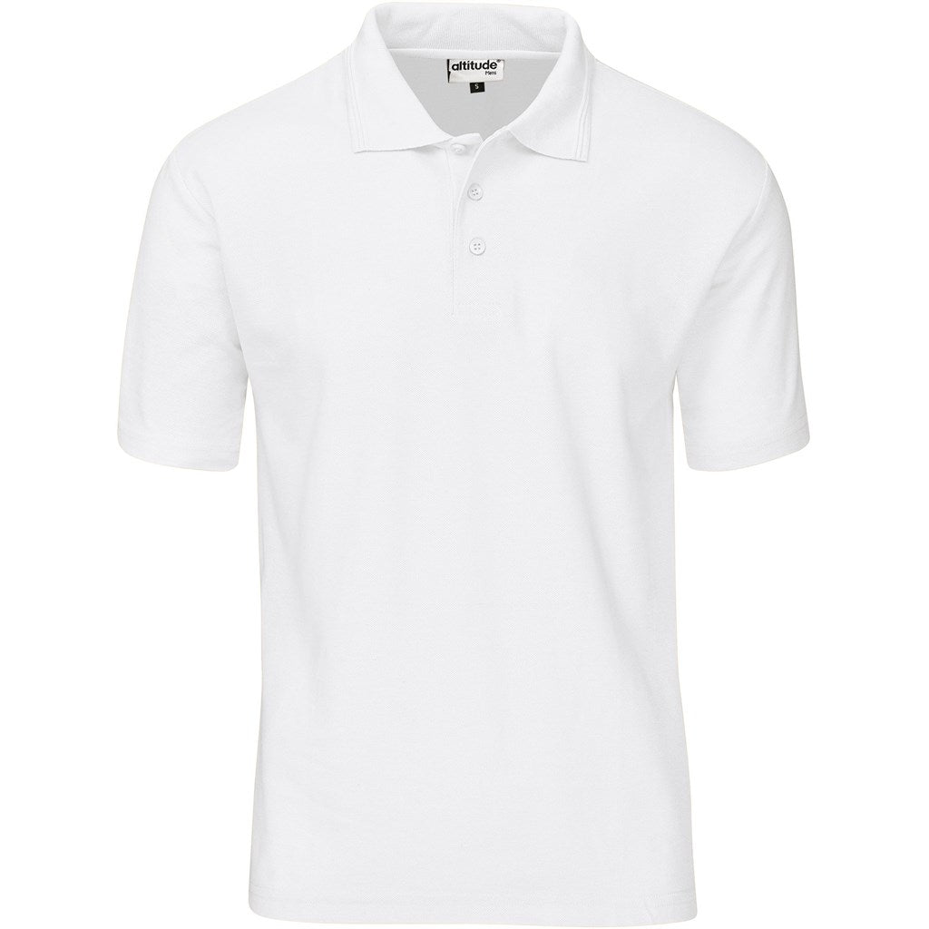 Kids Basic Pique Golf Shirt - White