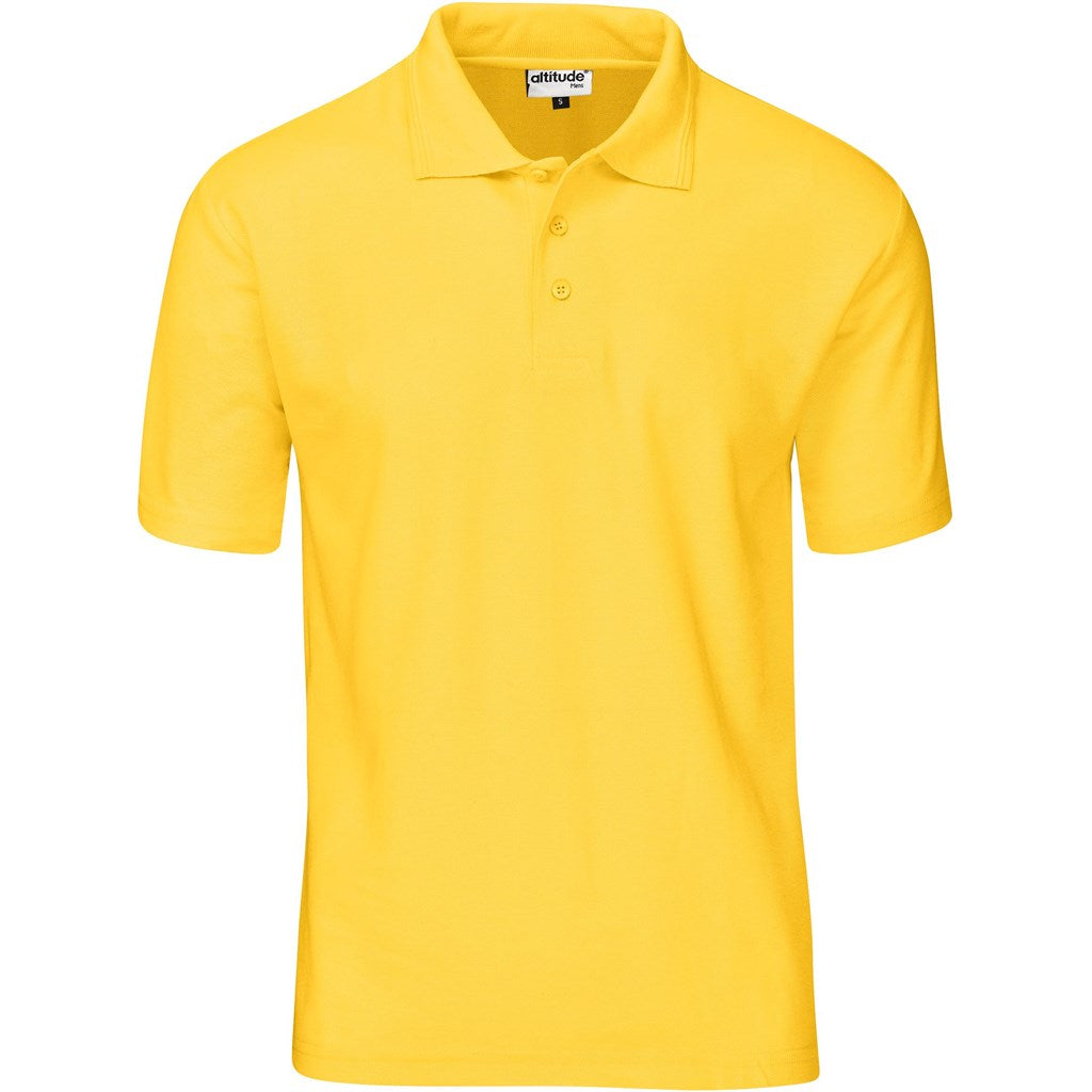 Kids Basic Pique Golf Shirt - Yellow