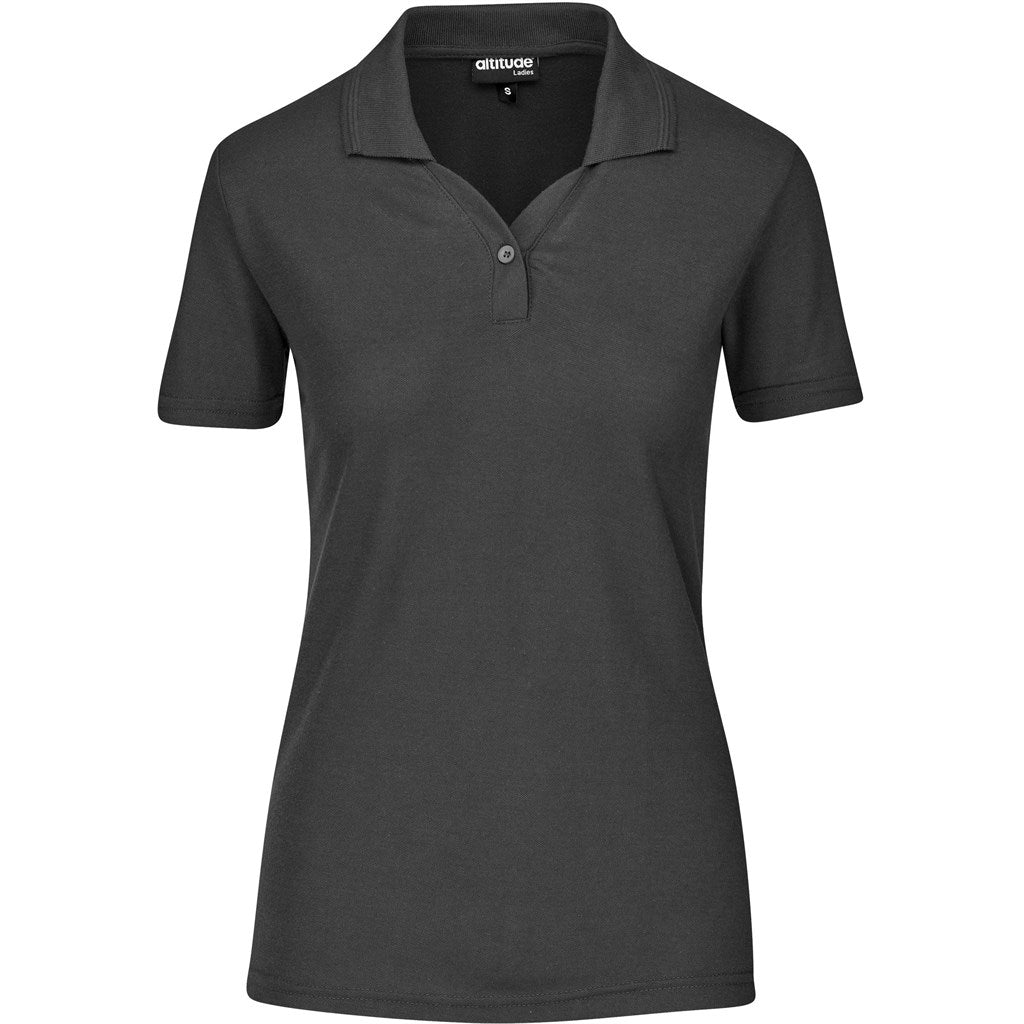 Ladies Basic Pique Golf Shirt - Charcoal