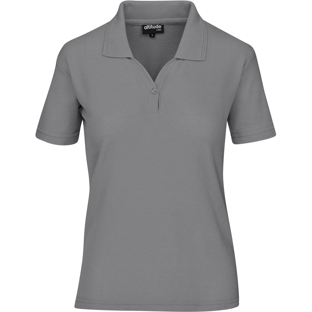 Ladies Basic Pique Golf Shirt - Grey