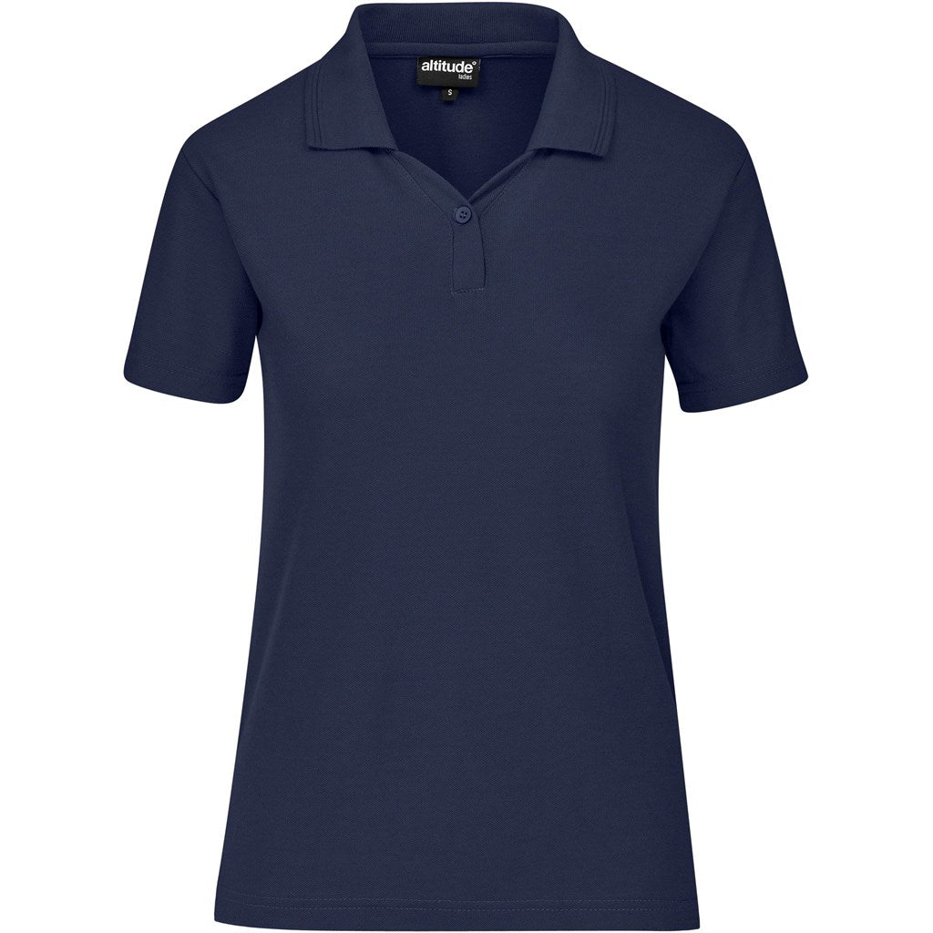 Ladies Basic Pique Golf Shirt - Navy