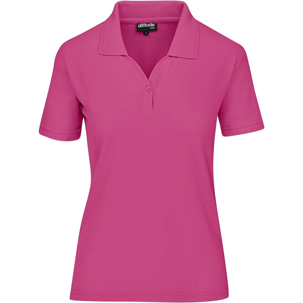Ladies Basic Pique Golf Shirt - Pink