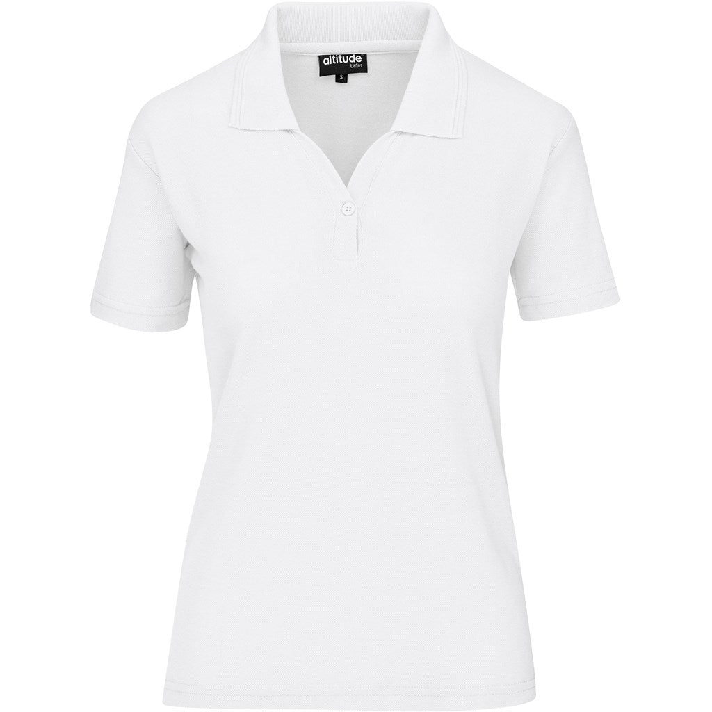 Ladies Basic Pique Golf Shirt - White