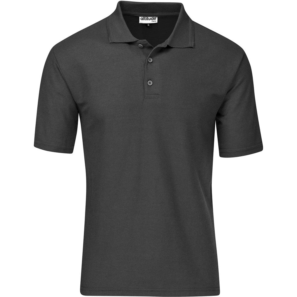 Mens Basic Pique Golf Shirt - Charcoal