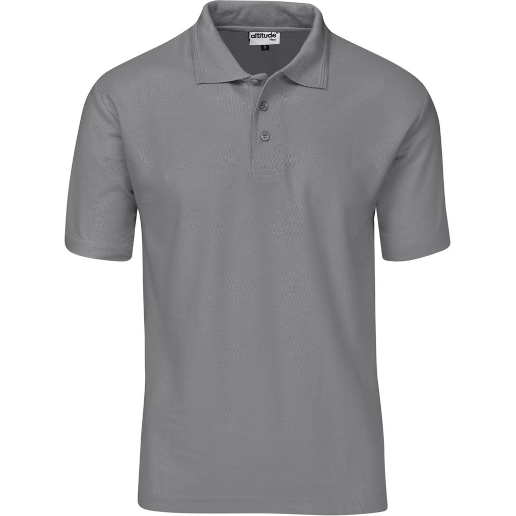 Mens Basic Pique Golf Shirt - Grey
