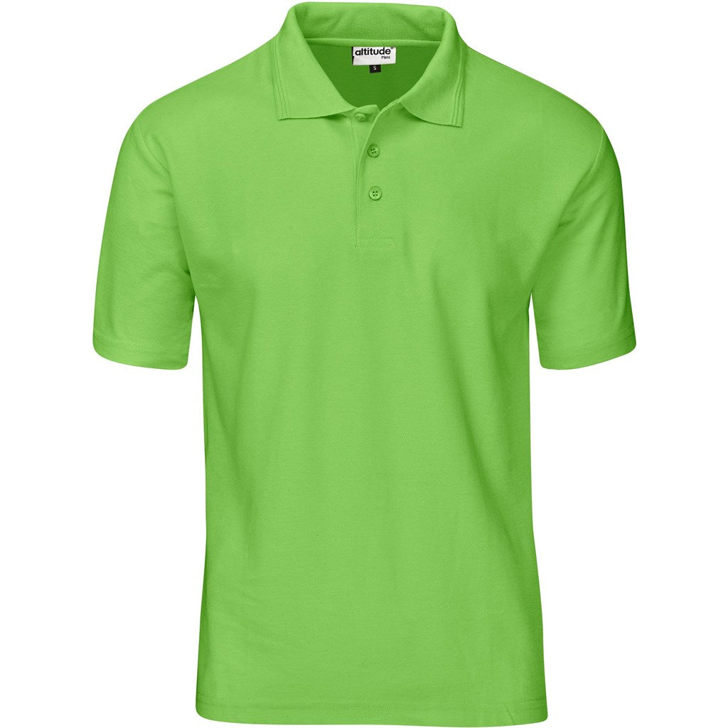 Mens Basic Pique Golf Shirt - Lime