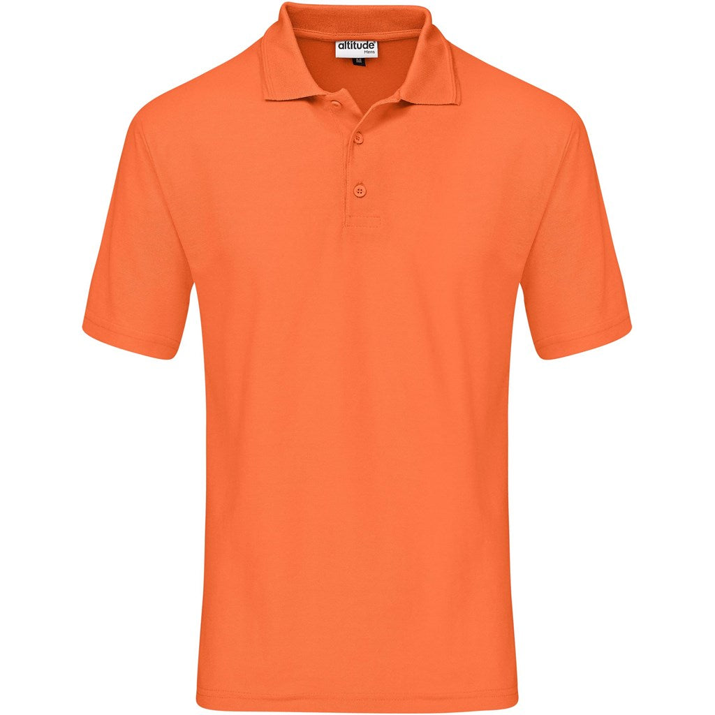 Mens Basic Pique Golf Shirt - Orange