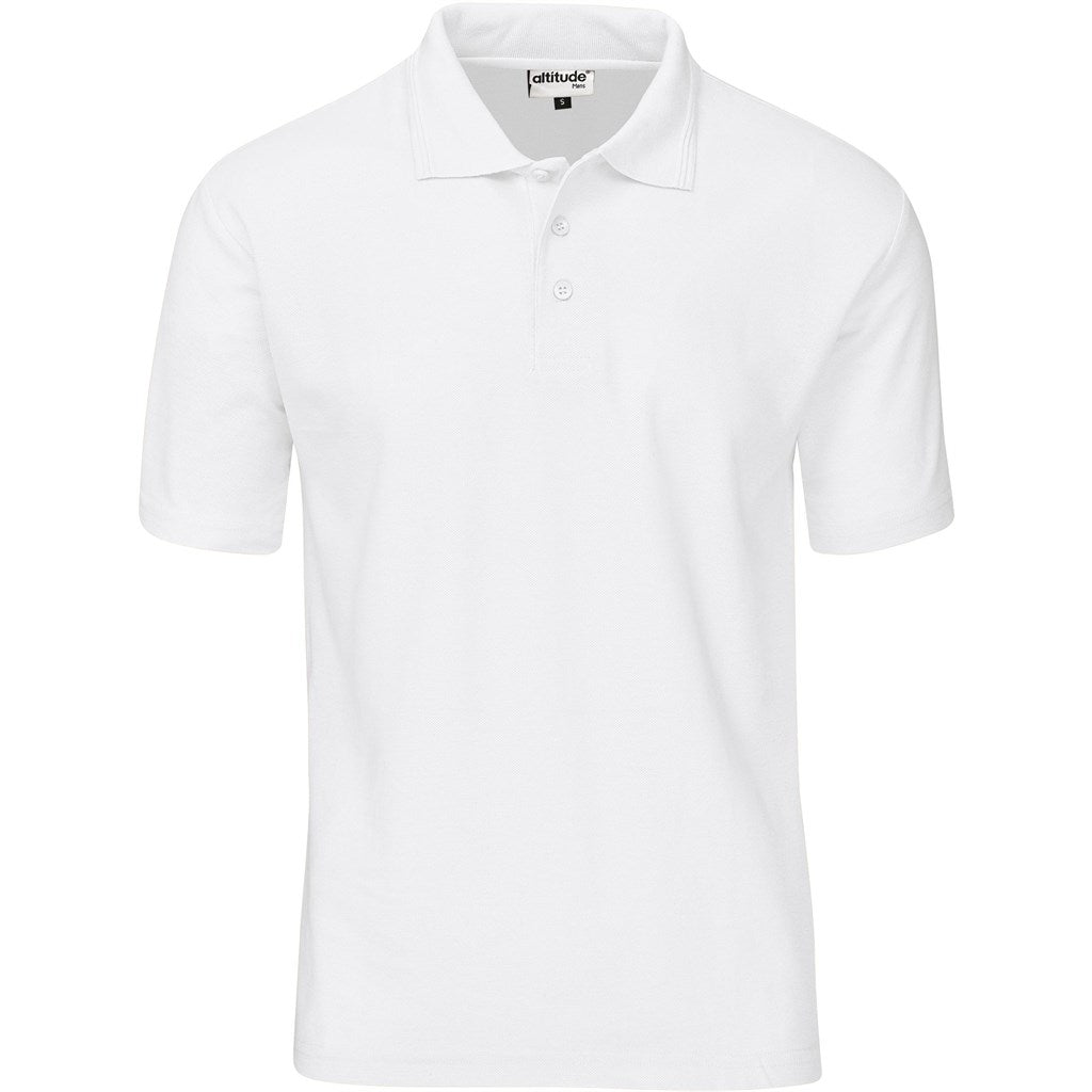 Mens Basic Pique Golf Shirt - White