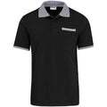 Mens Caliber Golf Shirt - Black Grey