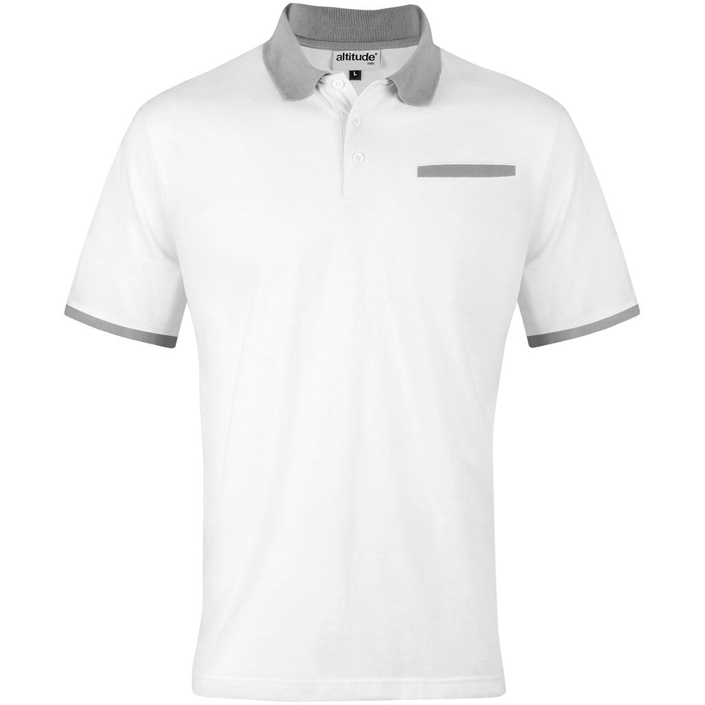 Mens Caliber Golf Shirt - White