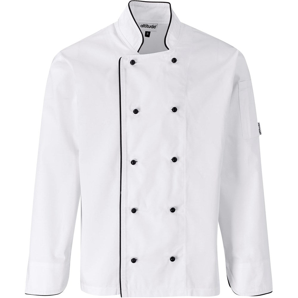 Unisex Long Sleeve Dijon Chef Jacket - White