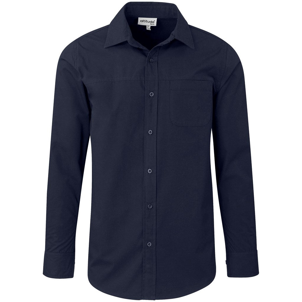 Mens Long Sleeve Empire Shirt - Navy