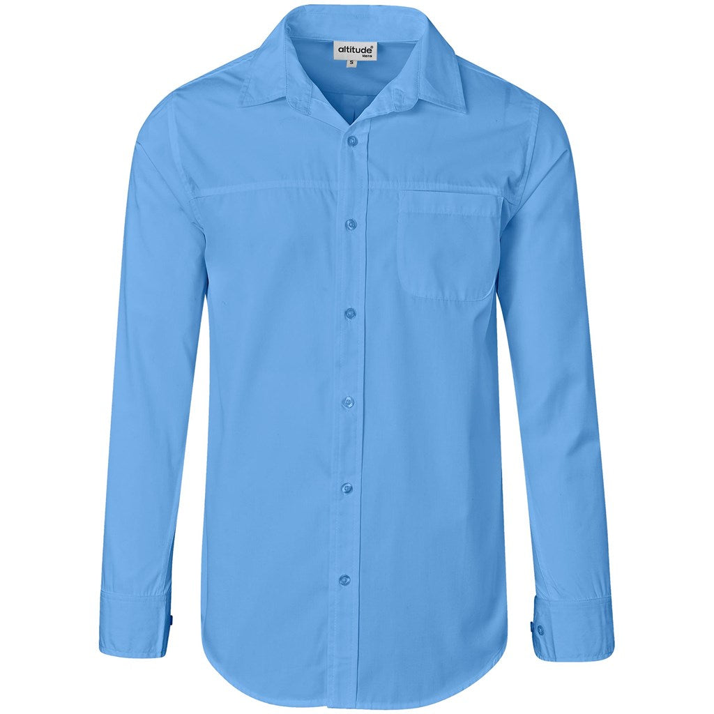 Mens Long Sleeve Empire Shirt - Sky Blue