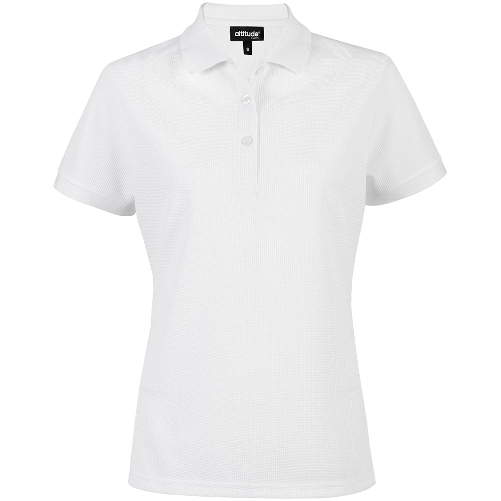 Ladies Exhibit Golf Shirt - White