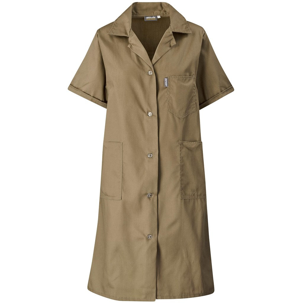 Marriot Polycotton Housecoat - Khaki