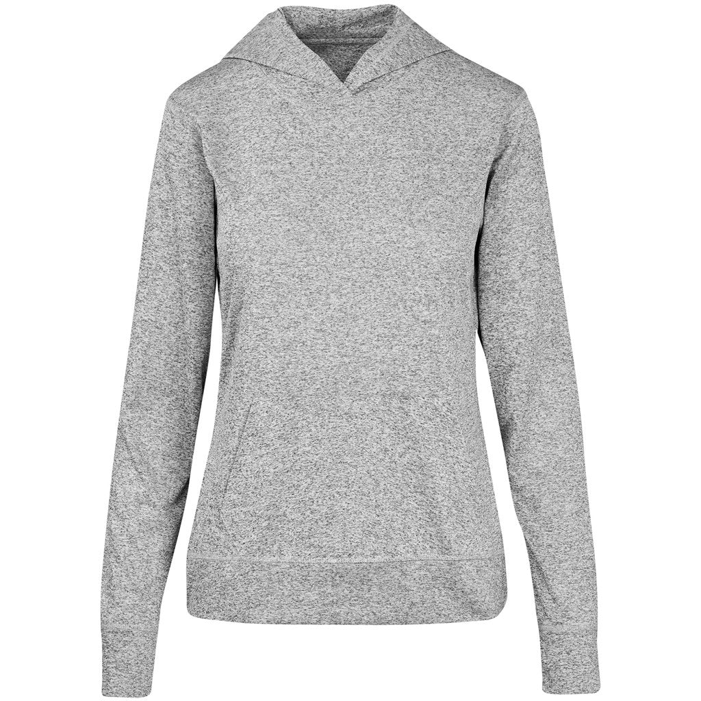 Ladies Fitness Lightweight Hooded Sweater - Grey