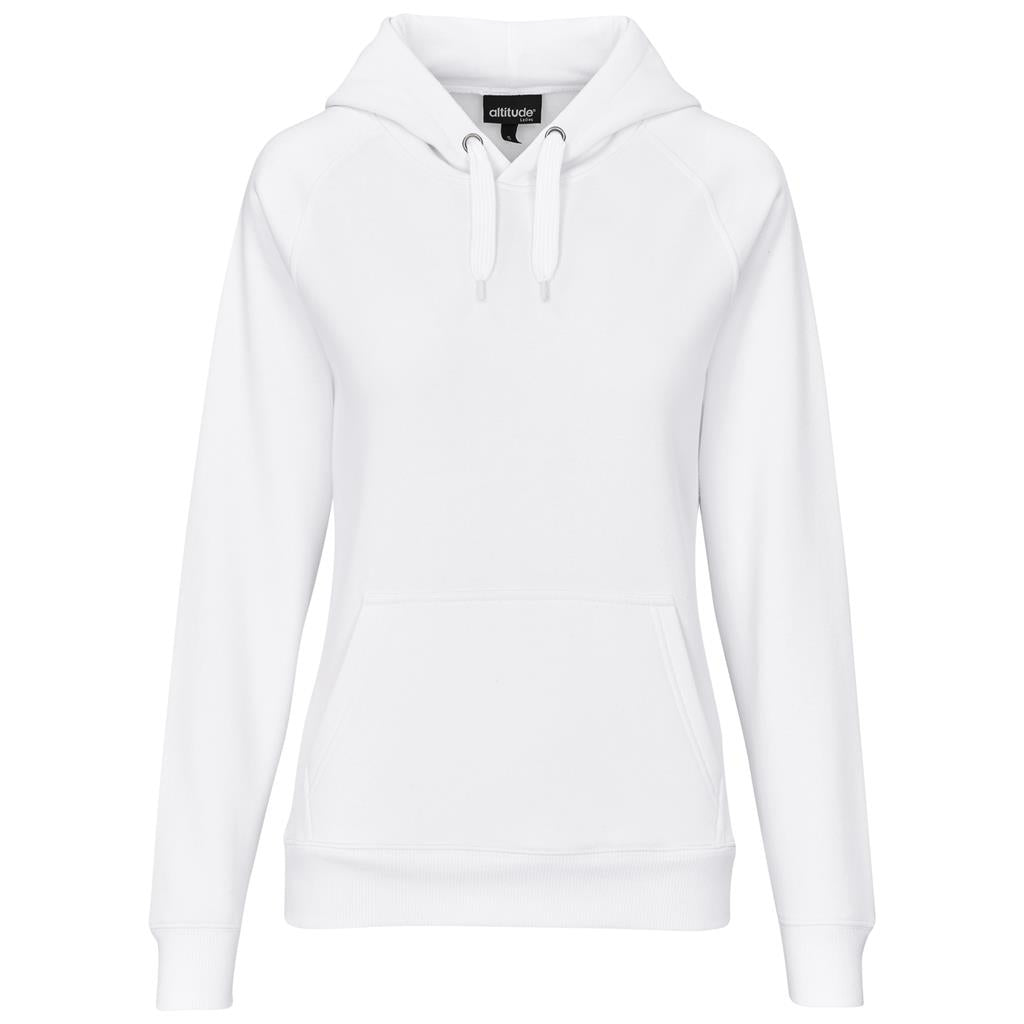 Ladies Harvard Heavyweight Hooded Sweater - White
