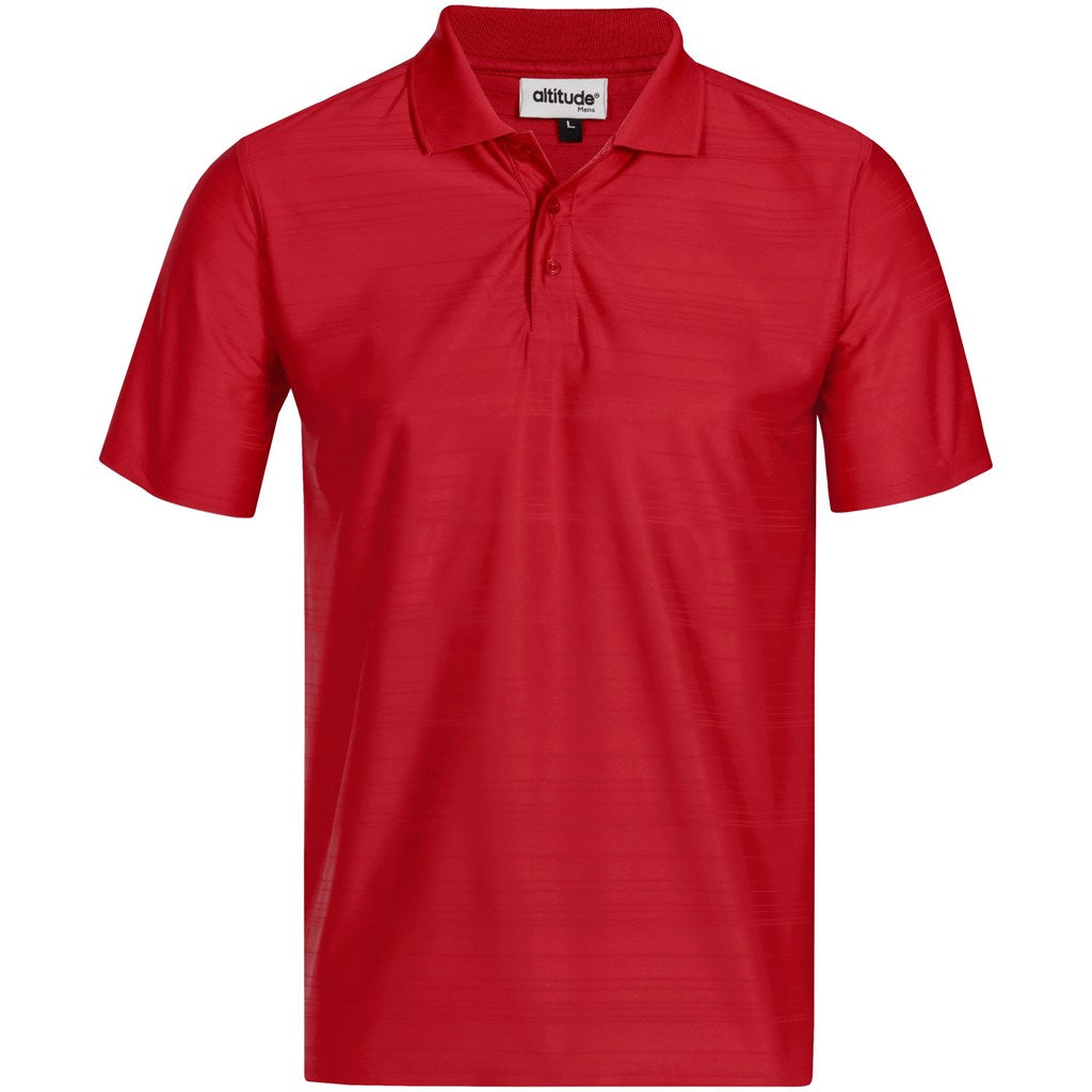 Mens Milan Golf Shirt - Red