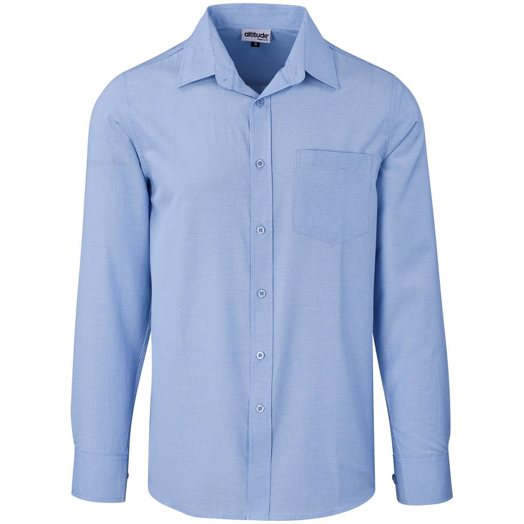 Mens Long Sleeve Northampton Shirt - Sky Blue