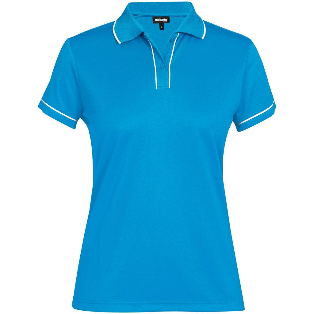 Ladies Osaka Golf Shirt - Cyan