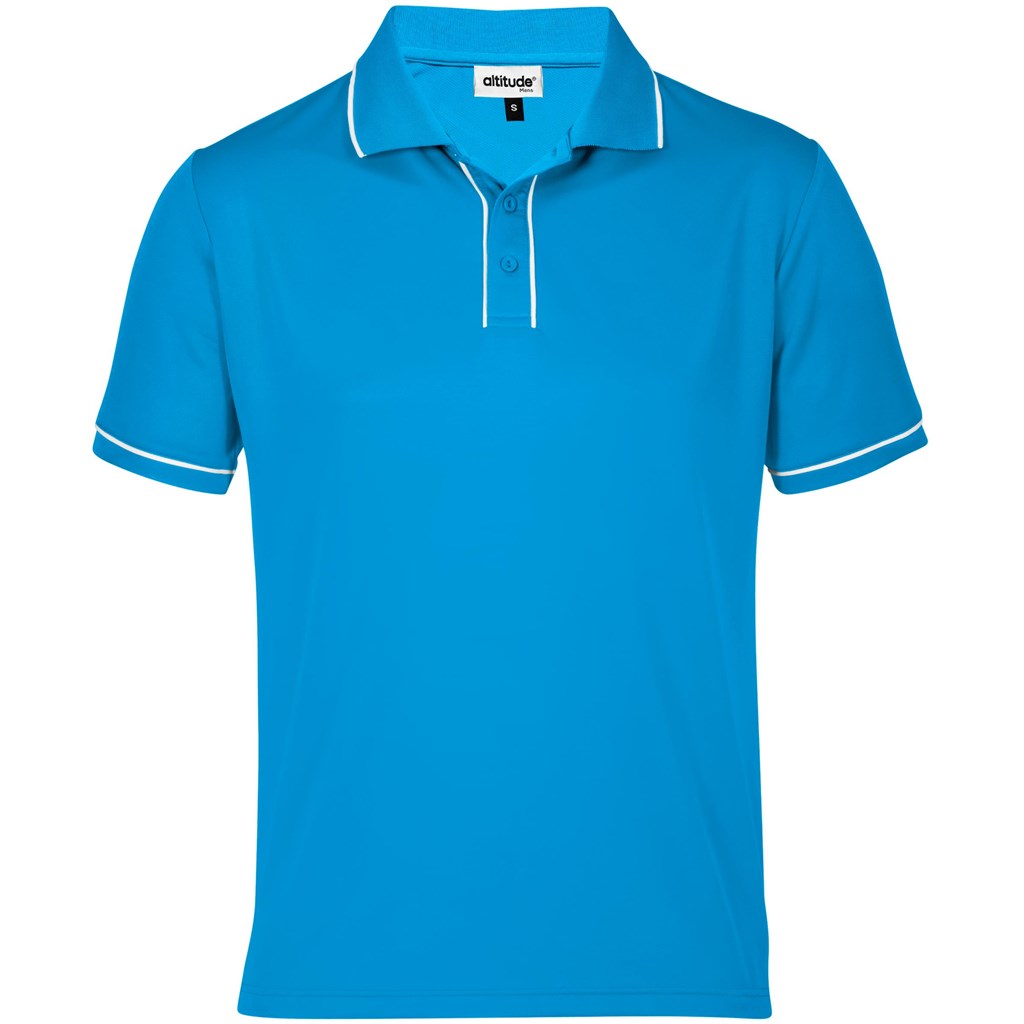 Mens Osaka Golf Shirt - Cyan