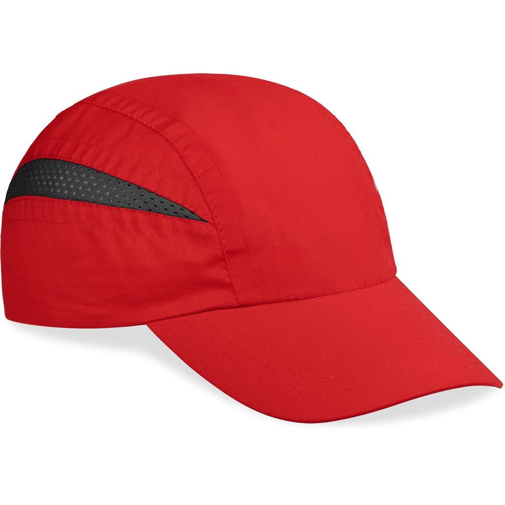 Olympic Cap - 7 Panel - Red Black