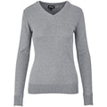 Ladies Long Sleeve Peru V-Neck Jersey - Grey