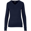 Ladies Long Sleeve Peru V-Neck Jersey - Navy
