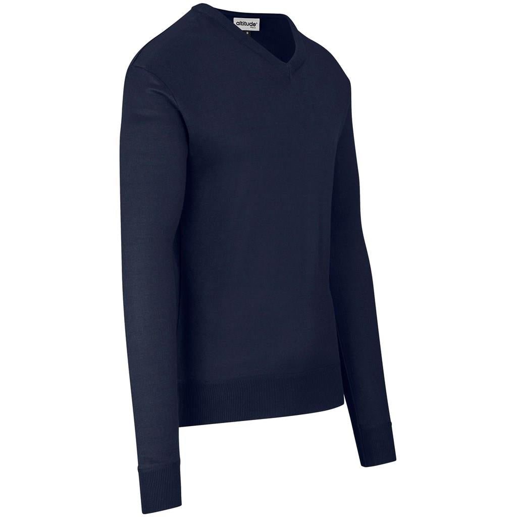 Mens Long Sleeve Peru V-Neck Jersey - Navy