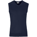 Mens Sleeveless Peru V-Neck Jersey - Navy