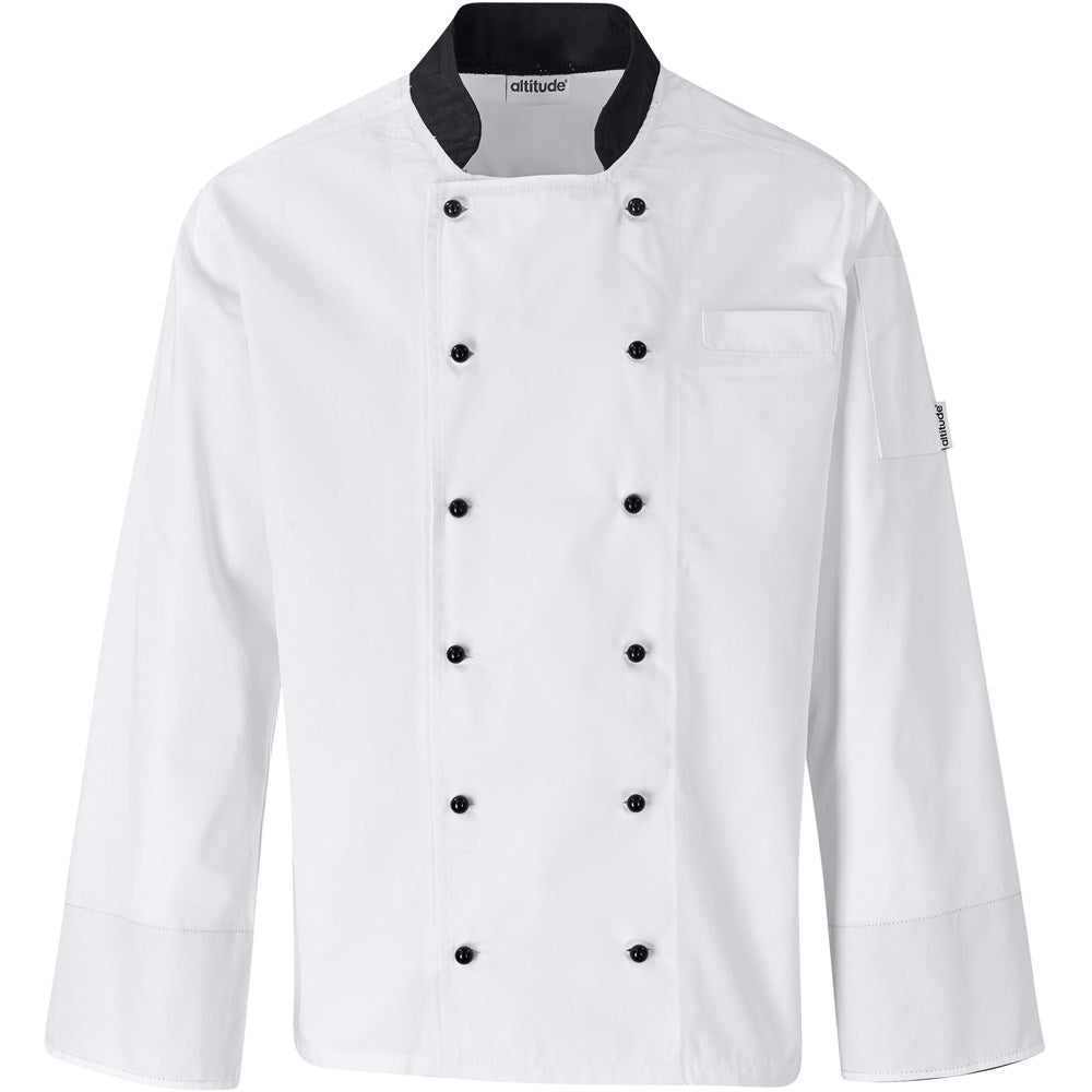 Unisex Long Sleeve Toulon Chef Jacket - White