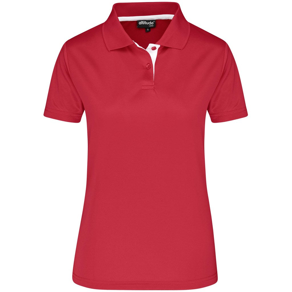 Ladies Tournament Golf Shirt - Red