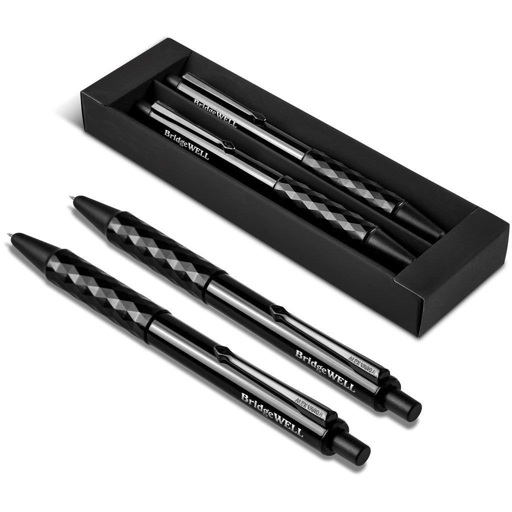 Alex Varga Cyrion Ball Pen & Pencil Set - Black