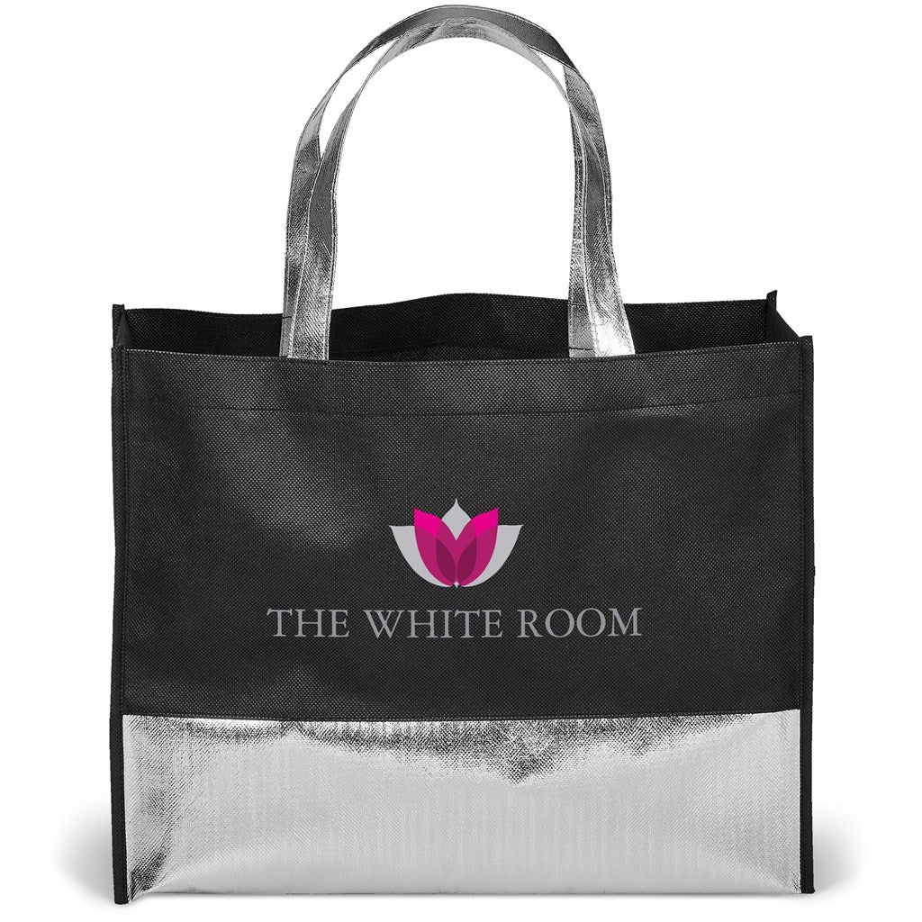 Burlesque Non-Woven Shopper - Silver