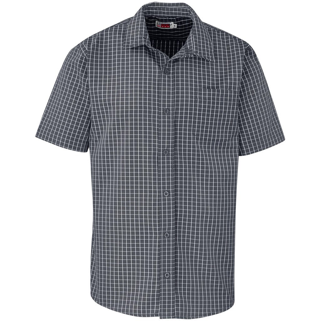 Mens Short Sleeve Aston Shirt - Grey