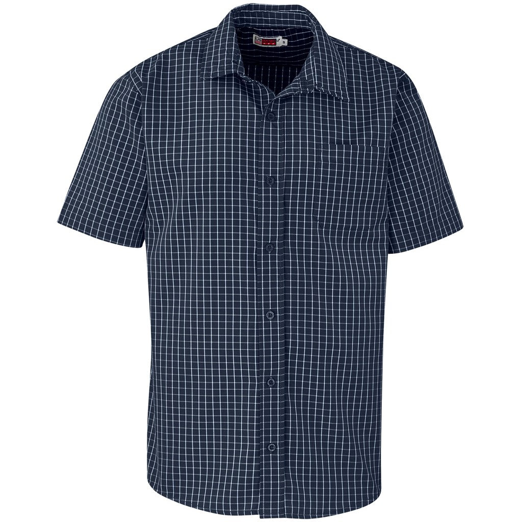 Mens Short Sleeve Aston Shirt - Navy