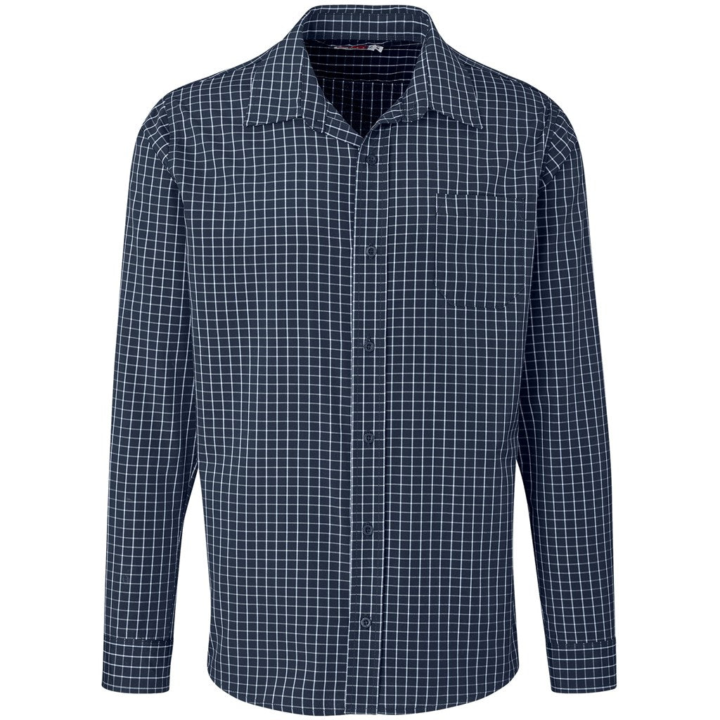 Men Long Sleeve Aston Shirt - Navy