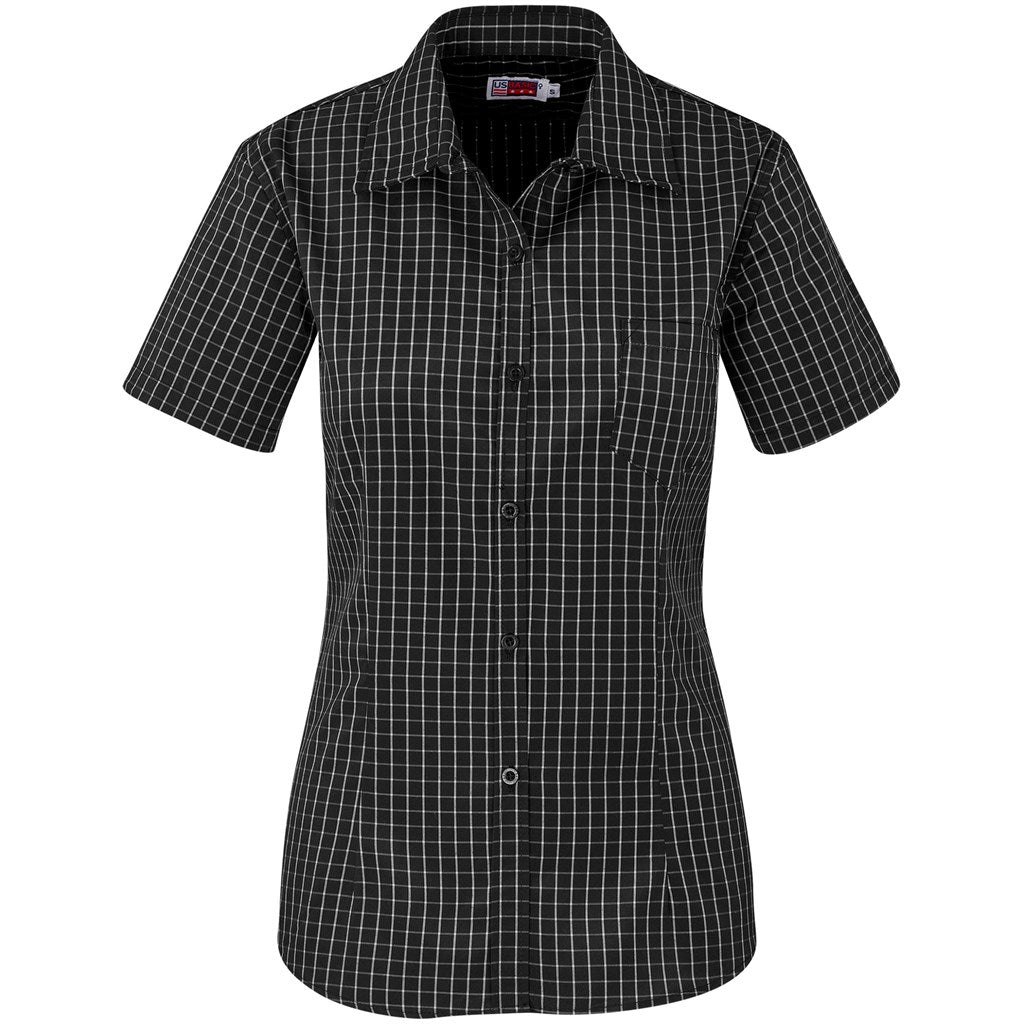 Ladies Short Sleeve Aston Shirt - Black