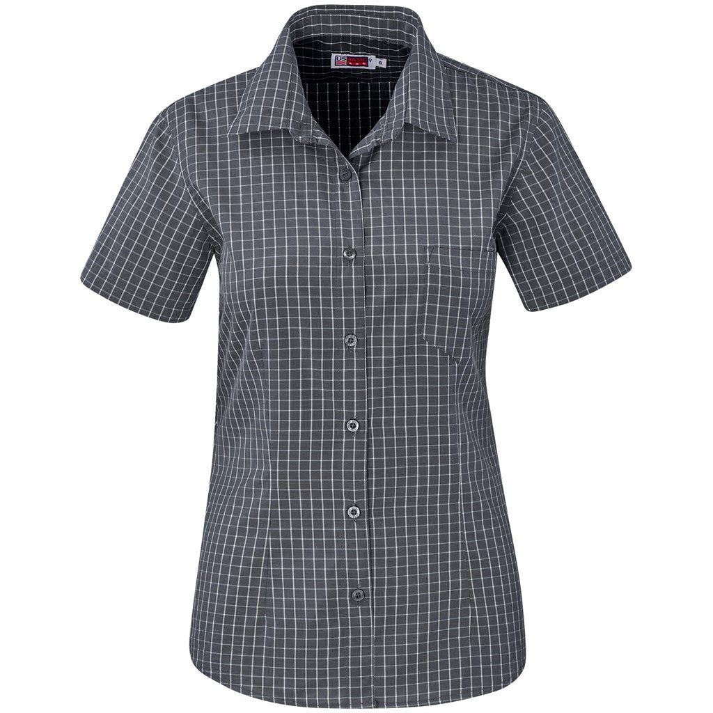 Ladies Short Sleeve Aston Shirt - Grey